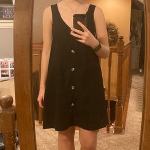 Black dress with cute buttons
